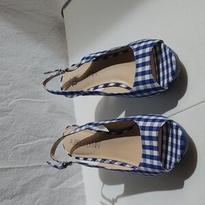 Aubrey Lynn Gingham Slingback Heels